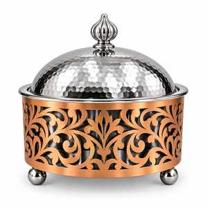 Casserole plaquée or, ensemble de casseroles isothermes, pot de service en acier inoxydable avec couvercle doré, en gros - Product Image 6