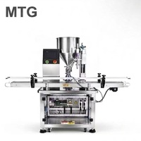 MTG Remplisseuse automatique à piston haute vitesse à 1 tête pour bouteilles en verre de cosmétiques, aliments et boissons, gels et huiles, haute précision