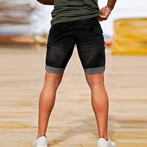 Shorts en jean pour hommes de haute qualité fabriqués au Pakistan, vente chaude, shorts en jean personnalisés pour hommes, shorts en jean slim pour le fitness - Product Image 3