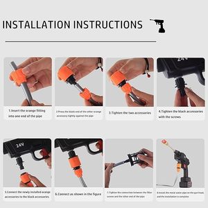 เครื่องฉีดน้ำล้างรถแรงดันสูงแบบพกพาไร้สาย24V เครื่องฉีดน้ำล้างรถแบบชาร์จไฟได้พร้อมเครื่องกำเนิดไฟฟ้าโฟม - Product Image 3