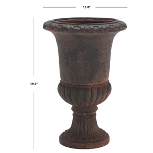 Vase à fleurs vintage en métal avec design cannelé, finition argentée, pour la décoration intérieure, utilisation pour plantes, urnes de jardin en solde - Product Image 4