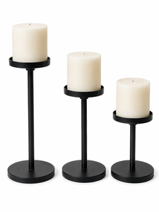 Premium Handmade Aluminium Candle Holder Organic Shape Metal Candlestick Stand Modern Rustic Tabletop Decoration for Home - Product Image 1