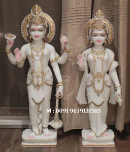 บริสุทธิ์สีขาวหินอ่อนลักษมีแม่รูปปั้น - Product Image 2