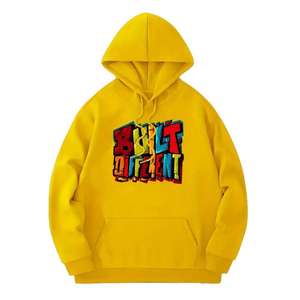Sweat-shirt à capuche surdimensionné pour homme en tissu polaire avec logo personnalisé, poche avant, coupe classique, décontracté, respirant, séchage rapide, hiver - Product Image 5