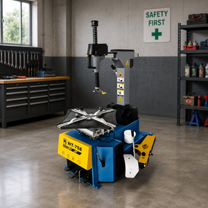 Machine à changer les pneus Wonder WT-758 pour pneus de voiture avec système hydraulique, bras réglable, moteur 0,75-1,1 kW, alimentation 240 V/415 V - Product Image 1
