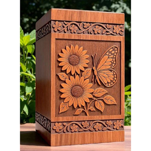 High-End Wooden Cremation Urn with Gloss Coating Custom Handmade Wooden Urn Manufacturer Supply by AYAANS - Product Image 3