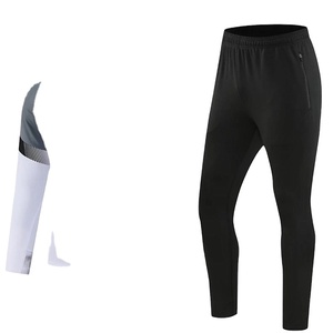 Ropa deportiva de otoño para niños, chándal de entrenamiento de fútbol para hombres con chaqueta de manga larga con cremallera, pantalones en blanco, tela polar amigable con el invierno - Product Image 3