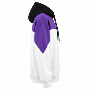 Sweat-shirt à capuche brodé color block pour homme, coupe classique, décontracté, avec cordon de serrage, 100 % coton respirant de haute qualité - Product Image 4
