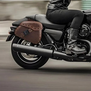 Sacoche de selle de moto en cuir de vachette de qualité supérieure, dernier design, couleur marron, sacoche de selle de moto en cuir de haute qualité - Product Image 6