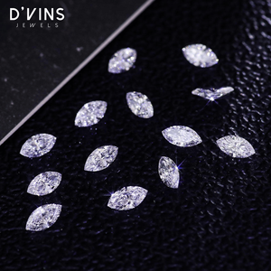 เพชรทรงมาร์คีส์ D'VINS JEWELS เพาะเลี้ยงในห้องปฏิบัติการ ขนาด 5x3 มม. สีขาวสว่างแฟนซี ระดับสี D สำหรับทำเครื่องประดับ - Product Image 1
