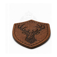 Écussons en cuir personnalisés au design moderne, étiquettes en relief avec logo, accessoires vestimentaires haut de gamme pour vestes, sacs, chapeaux, vente en gros