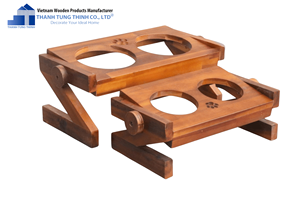 Comedero Elevado de Madera Thanh Tung Thinh para Mascotas, con Tazones de Acero Inoxidable, Impermeable, Ecológico y Duradero para Perros y Gatos, Interior/Exterior - Product Image 5