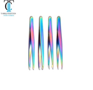 TARIQ CRAFTED INDUSTRIES Pince à épiler professionnelle de qualité supérieure à pointe droite personnalisée en acier inoxydable de précision pour la beauté et le soin des sourcils - Product Image 6