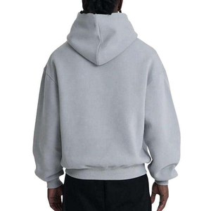 Sweat à capuche pour homme en molleton doux, personnalisable avec logo, pull décontracté, sweat-shirt uni en molleton de coton pour homme, fournisseur - Product Image 6