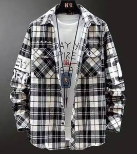 Chemise décontractée pour homme en coton 100% écologique, anti-plis, respirante, tricotée, haute qualité, vente en gros - Product Image 6