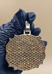 จี้เพชรโมอิสซาไนต์ VVS เงินแท้ 925 สั่งทำได้ พร้อมจี้ตัวอักษรแบบฮิปฮอป ประดับเพชรเต็มตัว เหมาะสำหรับเป็นของขวัญ - Product Image 5