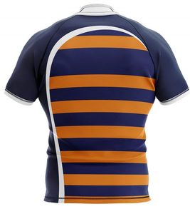 Ensembles d'uniformes de rugby en polyester imprimés par transfert thermique, personnalisés, confortables et respirants, grandes tailles, collection 2026, vente en gros, Front League - Product Image 2
