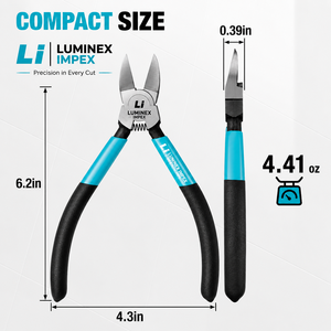 LUMINEX IMPEX LUB=113 <b>Long</b> <b>Nose</b> Stainless Steel Lightweight Smooth Work Jewelry Making Polishing Pliers for Bracelet Making DIY - Product Image 2