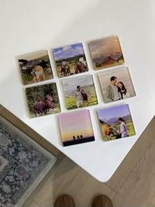 Premium <b>Crystal</b> Clear Acrylic <b>Coasters</b> Custom Engraved Logo Transparent Drink <b>Coaster</b> Set Elegant Heat Resistant for Home Bar - Product Image 3