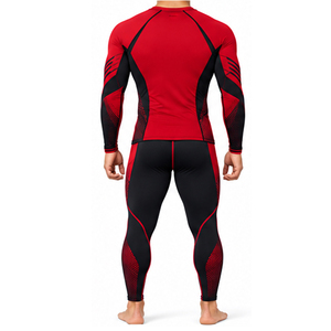 Ensemble de vêtements de sport pour homme, manches longues, compression, extensible, séchage rapide, pour la salle de sport, la course à pied, la remise en forme, l'entraînement athlétique - Product Image 4