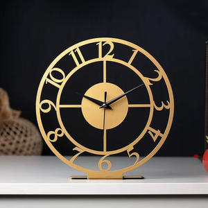 Classic Metal Desk Clock For Office Interior Decor With <b>Strong</b> Construction And Timeless Elegant Appeal - Product Image 1