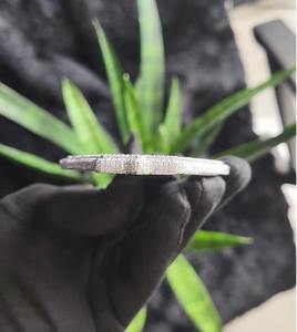 Colgante de Moissanita Redonda con Corte Brillante para Hombre, Chapado en Rodio con Piedras Transparentes, Estilo Hip Hop de Lujo - Product Image 3