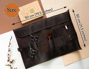 Estuche para Tijeras de Barbero de Cuero Genuino, Porta Tijeras Profesional para Estilistas, Bolsa de Herramientas para Salón con Clip para Cinturón LBSP-0001 - Product Image 4