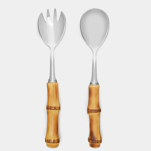 Juego de servidores de ensalada de metal antirust, que garantiza la higiene y la seguridad, y es fácil de mantener después de uso repetido. - Product Image 1