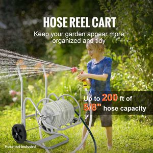 Carrello Avvolgitubo con Ruote per Attrezzi, Carrello Porta Tubo da Giardino per Tubi da 200ft 5/8, Resistente, Disponibile anche nelle Lunghezze 25ft e 50ft - Product Image 2
