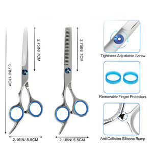 Kit de ciseaux de coiffure professionnels de haute qualité en acier inoxydable pour hommes et femmes, logo personnalisé OEM ODM, outils de salon de coiffure - Product Image 3
