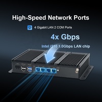 Mini PC industriel Intel J6412 N97 N95 sans ventilateur, faible consommation d'énergie, 4 ports GbE LAN, ordinateur embarqué pour boîtier de calcul en périphérie, passerelle IoT Linux