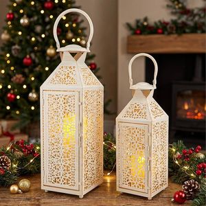 Lanterne à bougie marocaine en laiton artisanal, finition dorée, métal durable, écologique, décorative, à suspendre ou à poser, pour la maison, le jardin - Product Image 2