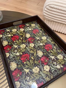 Luxury Durable Eco-Friendly Polished Solid Wooden Handcrafted Rectangle <b>Serving</b> <b>Tray</b> <b>Handles</b> Coffee Table Party Wedding Birthday - Product Image 4
