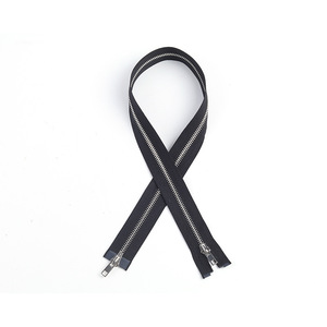 Wholesale 5# 25 Cm-60 cm Metal <b>Zipper</b> With Double Sliders and Auto Lock Apparel <b>Zippers</b> for Bags Clothing Tent - Product Image 1
