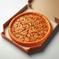 Boîtes à pizza en carton ondulé de haute qualité en matériaux recyclés, conçues sur mesure, pliables, avec gaufrage et pelliculage mat fin