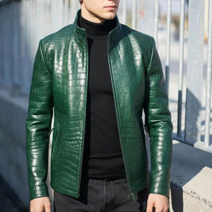 Fabricante de Chaquetas de Cuero Personalizadas, Chaqueta de Cuero Genuino para Motociclistas, Chaquetas de Cuero para Hombre al por Mayor, Proveedor de Chaquetas de Cuero OEM - Product Image 2