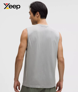 เสื้อกล้ามออกกำลังกายผู้ชาย XEEP Factory Direct Sales รุ่น XC-GTT-23 คุณภาพสูง ระบายอากาศได้ดี แห้งเร็ว ผลิตจากผ้าฝ้ายถัก 100% ด้านหน้า OEM - Product Image 2