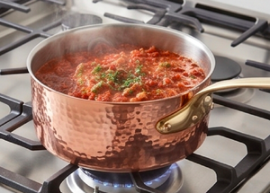 Copper Sauce <b>Pan</b> With Stainless Steel Lining And Brass Handle For Gas And Induction Cooker Modern Design Durable Kitchenware - Product Image 4