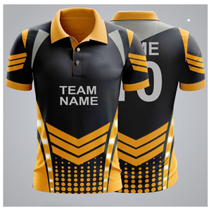 เสื้อคริกเก็ตทีมออกแบบใหม่ โลโก้ทีม  แบบยูนิเซ็กซ์ แขนสั้น ระบายอากาศได้ดี เป็นมิตรกับสิ่งแวดล้อม ทรงปกติ พิมพ์ลายแบบซับลิเมชั่น - Product Image 6