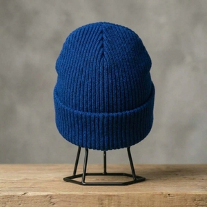 Gorro de Punto Azul para Hombre, Gorro de Invierno con Puño, Unisex, Estilo Urbano, Gorro con Diseño de Calavera, Logotipo Personalizado, Accesorio de Moda al por Mayor - Product Image 2