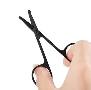 Tijeras Profesionales Personalizadas para Pelos de Nariz Negras de 8.8cm ANAAIF - Product Image 3