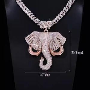 Collier pendentif Hip Hop Moissanite Iced Out Diamant en Argent 925, très demandé, bijoux de mode de luxe pour homme, idéal pour les soirées - Product Image 3