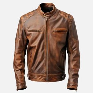 Nouvelle Arrivée 2026 – Blouson Unisexe en Cuir Véritable pour Homme, Design Color Block, Col Montant, Respirant et Coupe-Vent, Qualité Supérieure, Personnalisable pour l'Hiver - Product Image 1