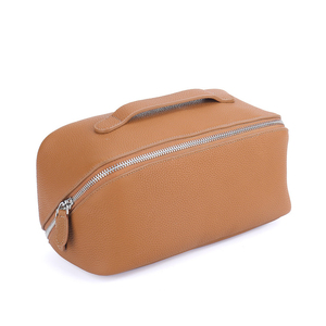 Bolsa de Aseo de Cuero Personalizada de Alta Calidad, Bolsa de Cosméticos de Cuero Vegano PU Negro - Product Image 2