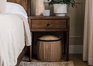 Seagrass <b>woven</b> <b>basket</b> with black trim Handmade Storage <b>Basket</b> Wholesale eco-friendly Made Viet Nam - Product Image 3