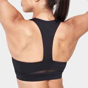 Women's Seamless Scoop <b>Neck</b> <b>Halter</b> Sports <b>Bra</b> Medium Support Yoga Solid Color Stretch Fabric - Product Image 6