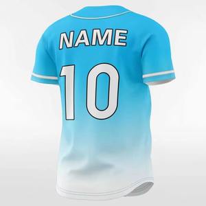 Camiseta Deportiva Casual de Manga Corta con Cuello en V para Hombre, Color Azul Claro y Blanco, Impresión Serigráfica, 100% Poliéster, ODM - Product Image 5