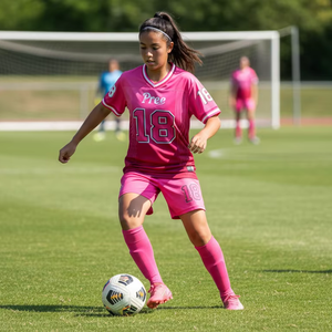 Maillot de football américain personnalisé avec logo et numéro brodés, respirant, manches courtes, polyester, pour entraînement et matchs sportifs - Product Image 3