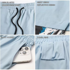 Pantalones Cortos Deportivos para Hombre con Logotipo Personalizado, Forro de Compresión, Ropa Deportiva Transpirable, Venta al Por Mayor - Product Image 5