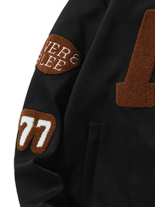 Blouson universitaire personnalisé pour homme - Prix de gros, Vente chaude, Streetwear, Broderie unique, Qualité supérieure, Col montant, Vestes d'hiver en laine - Product Image 5